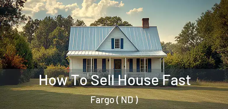  How To Sell House Fast Fargo ( ND )